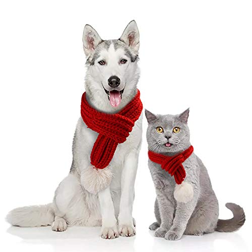 Gshy Weihnachts-Schal für Haustiere, Feste Kollektion, Pullover, für Hunde, Katze, elegant, Plüsch, Herbst, Winter, warm von Gshy