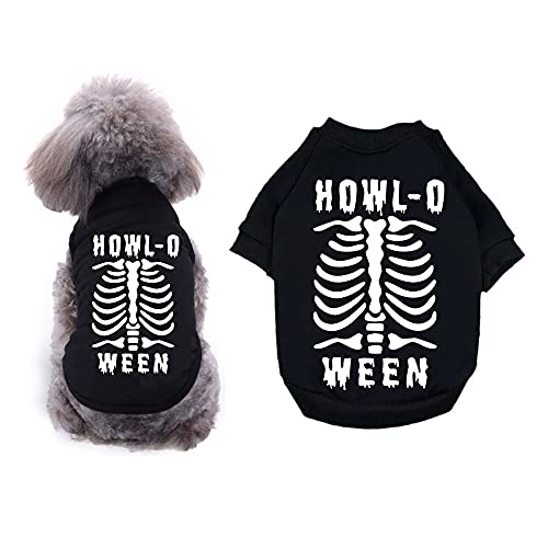 Hunde-Shirts Halloween T-Shirt Haustier Kleidung Weich Atmungsaktiv Hoodie Pullover für Kleine Hunde Katzen Welpen XL von Gstdnhg