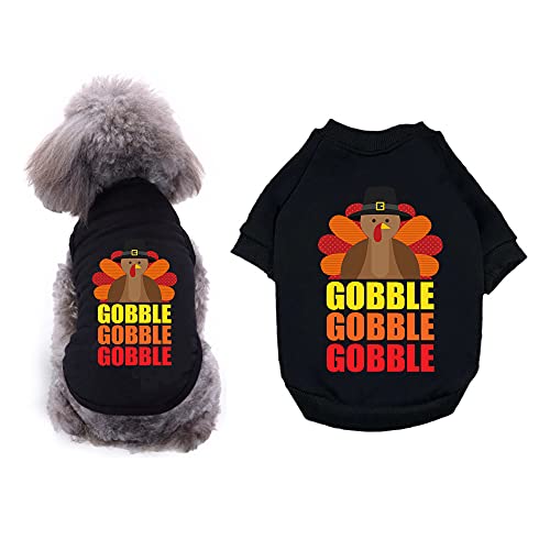 Hunde-Shirts Thanksgiving T-Shirt Haustierkleidung Weich Atmungsaktiv Hoodie Pullover für Kleine Hunde Katzen Welpen L von Gstdnhg
