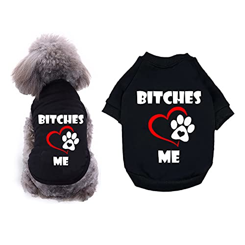 Hundeshirts Love Me Lustiges T-Shirt Haustierkleidung Weich Atmungsaktiv Hoodie Pullover für Kleine Hunde Katzen Welpen XL von Gstdnhg