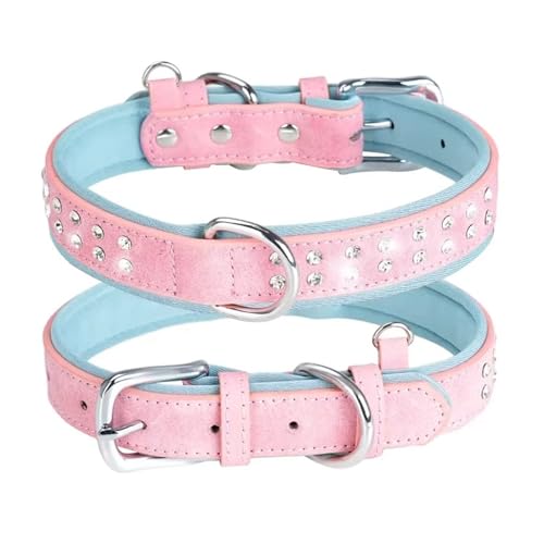 Haustierhalsbänder Funkelndes Strass-Welpenhalsband, personalisiertes Halsband für kleine Hunde, Chihuahua(Red 5,S) von GsvUbd