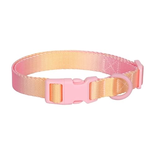 Haustierhalsbänder Nylon-Hundehalsband, verstellbar, für Katzen und Hunde, Farbverlauf, Haustier-Halskette(Black 3,M) von GsvUbd