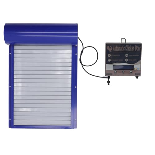 Automatic Chicken Door, Metal LED Display Controller Rolling Curtain Chicken Door Opener Farm Coop Accessories with Time Setting for Duck Goose Automatic Chicken Door, Metal LED Display Controller Rolling Curtain Chicken Door Opener Farm Coop Accessories with Time Setting for Duck Goose von Gsycle