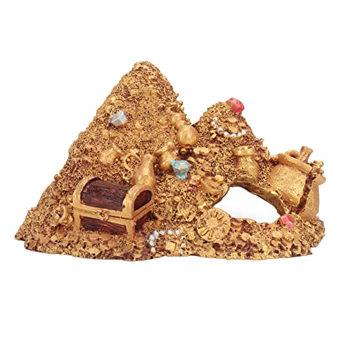 Gsycle Aquarium Gold Mountain, Simulation Harz Aquarium Schatz Berg Aquarium Verstecke Dekoration Gsycle Aquarium Gold Mountain, Simulation Harz Aquarium Schatz Berg Aquarium Verstecke Dekoration von Gsycle
