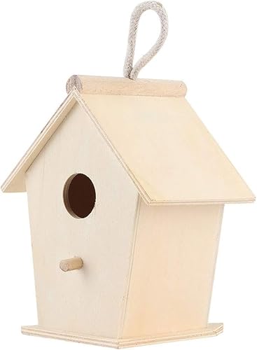 Gsycle Holzvogelnest, hängende warme Vogelhäuser Wren House Dekorative Vogelhäuser Hängende Vogelhaus Haustier Vorräte für Wellenloser von Gsycle