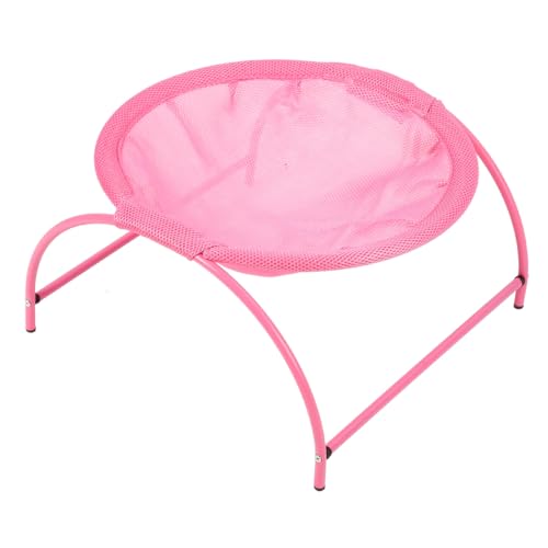 Gsycle Katze Hängematte Bett, Edelstahl -Leinwand abnehmbar erhöhte Erhöhte kleine Hundepelzbett für Innenhund im Freien im Freien im Freien im Freien (Rosa) von Gsycle
