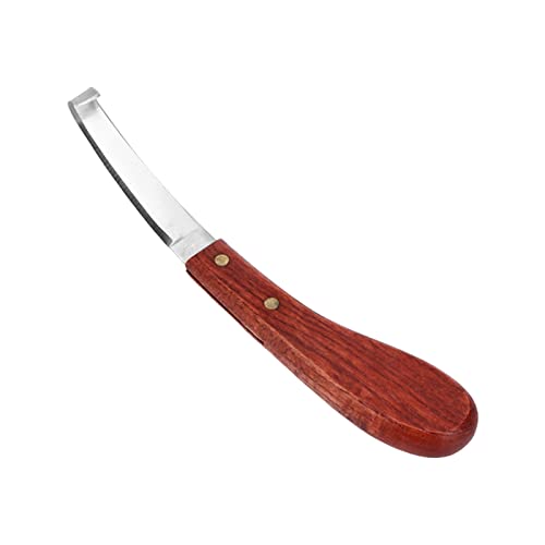 Gsycle Single Edged Hoof Knife, Stainless Steel Portable Horse Shedding Blade Hoof Trimmers Tool with Wooden Handle for Conventional and Small Horse (Single Blade Right Hand) von Gsycle