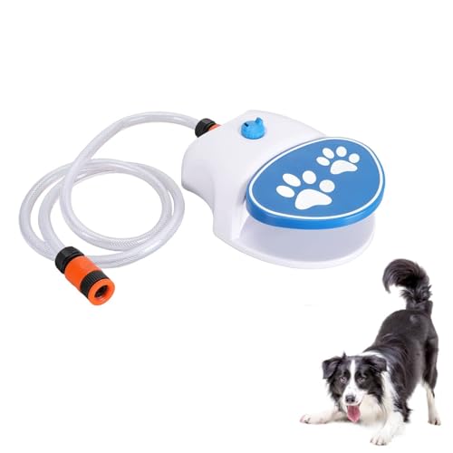 Hundewasserbrunnen, Treten Sie auf Hundwasserspender Haustier -Sprinkler -Trinkfuttermittel mit Schlauch für den Außenbereich Hundewasserbrunnen, Treten Sie auf Hundwasserspender Haustier -Sprinkler -Trinkfuttermittel mit Schlauch für den Außenbereich von Gsycle