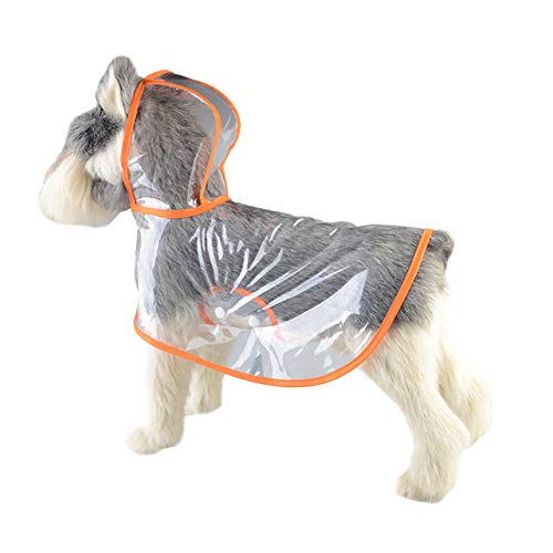 Gtagain Hunde Regenjacken Bekleidung - Transparent Poncho Wasserdicht Jacke Welpe Haustier Regenschutz Hoodie Outdoor für kleinen Hund von Gtagain