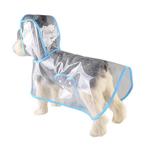 Gtagain Hunde Regenjacken Bekleidung - Transparent Poncho Wasserdicht Jacke Welpe Haustier Regenschutz Hoodie Outdoor für kleinen Hund von Gtagain