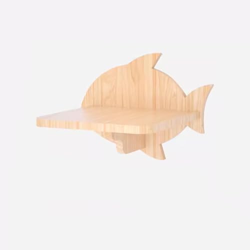 Gtzly Katzen Kletterwand, Katzen-Wandsitzstangen, MöBel, for Spielen, Treppensteigen, HäNgehalter, Weicher Teppich, Katzen for Ausruhen, Platzsparend (Color : Fish Steps) von Gtzly