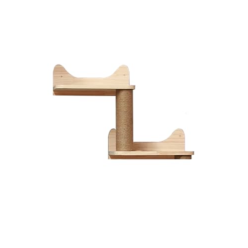 Gtzly Katzen Kletterwand, Massivholz-Katzenregale und Sitzstangen for die Wand, KatzenhäNgematte, Katzensitzstangen, Katzenkletterwandstufen, Katzenleiter for KäTzchen und KäTzchen (Color : A 2-Step Gtzly Katzen Kletterwand, Massivholz-Katzenregale und Sitzstangen for die Wand, KatzenhäNgematte, Katzensitzstangen, Katzenkletterwandstufen, Katzenleiter for KäTzchen und KäTzchen (Color : A 2-Step von Gtzly