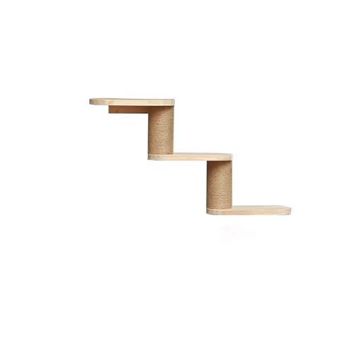 Gtzly Katzen Kletterwand, Massivholz-Katzenregale und Sitzstangen for die Wand, KatzenhäNgematte, Katzensitzstangen, Katzenkletterwandstufen, Katzenleiter for KäTzchen und KäTzchen (Color : B 3-Step Gtzly Katzen Kletterwand, Massivholz-Katzenregale und Sitzstangen for die Wand, KatzenhäNgematte, Katzensitzstangen, Katzenkletterwandstufen, Katzenleiter for KäTzchen und KäTzchen (Color : B 3-Step von Gtzly