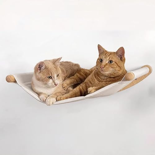 Gtzly Katzen-Wandregale und Sitzstangen for Die Wand, Wandmontierte KatzenmöBel Aus Holz, Katzen-Kletterregale, Katzenstufen for Klettern, Spielen und Faulenzen (Color : Cotton Cat Bed) von Gtzly