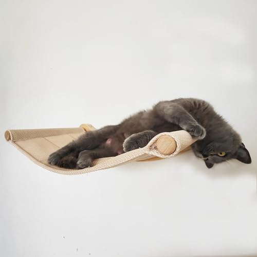 Gtzly Katzen-Wandregale und Sitzstangen for Die Wand, Wandmontierte KatzenmöBel Aus Holz, Katzen-Kletterregale, Katzenstufen for Klettern, Spielen und Faulenzen (Color : Mesh Cat Bed) von Gtzly