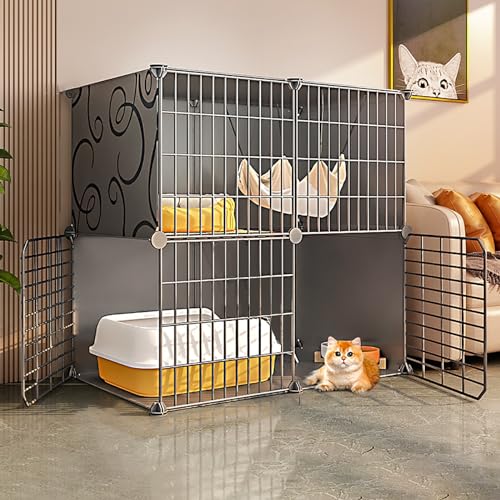 Gtzly KatzenkäFig, KatzenkäFig, Zwinger, Haustier-Laufstall, Multifunktionales Katzengehege for den Innenbereich, DIY Design, Ausgestattet mit Leiter und Plattform, Size : 75 Gtzly KatzenkäFig, KatzenkäFig, Zwinger, Haustier-Laufstall, Multifunktionales Katzengehege for den Innenbereich, DIY Design, Ausgestattet mit Leiter und Plattform, Size : 75 von Gtzly