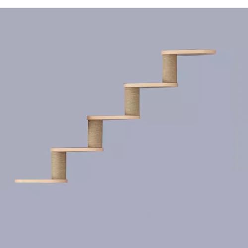 Gtzly Kletterwand Katzen, Breiteres Katzenregal und Katzenkletterstufe for DIY Katzenautobahn Und Katzenwand, DIY Montage VerfüGbar (Color : 5 Levels of Stairs) von Gtzly