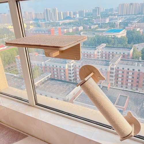 Gtzly Kletterwand Katzen, Katzen-WandmöBel mit Sisalmatte, Schwebendes Wandregal Aus Massivem Holz mit Verbesserter Installation, Katzen-Fensterstange for Schlafen, Spielen und Kratzen (Color : Combi Gtzly Kletterwand Katzen, Katzen-WandmöBel mit Sisalmatte, Schwebendes Wandregal Aus Massivem Holz mit Verbesserter Installation, Katzen-Fensterstange for Schlafen, Spielen und Kratzen (Color : Combi von Gtzly