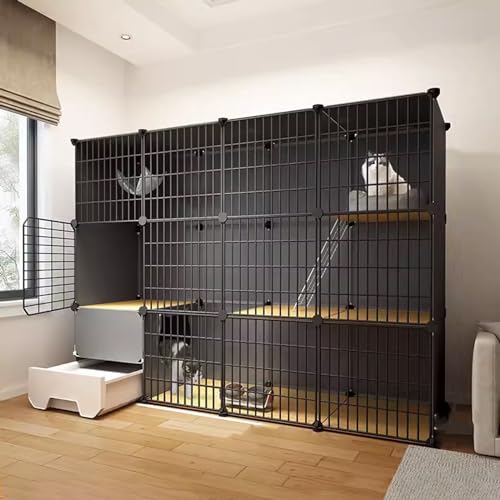 Gtzly Multifunktionaler KatzenkäFig for Fen Innenbereich mit Katzentoilette, Katzengehege for den AußEnbereich, Abnehmbarer KatzenkäFig, Laufstall, Stabiler KäTzchenkäFig (Size : 147 * 39 * 109cm) Gtzly Multifunktionaler KatzenkäFig for Fen Innenbereich mit Katzentoilette, Katzengehege for den AußEnbereich, Abnehmbarer KatzenkäFig, Laufstall, Stabiler KäTzchenkäFig (Size : 147 * 39 * 109cm) von Gtzly