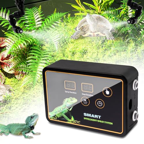 Reptilien Benebelungssystem Terrarium,GuKKK Intelligentes Reptilien Luftbefeuchter mit Schlauch mit Timer und Sprühdüsen 360 ° Verstellbare, Vernebler Terrarium für Amphibien Reptilien Pflanzen Reptilien Benebelungssystem Terrarium,GuKKK Intelligentes Reptilien Luftbefeuchter mit Schlauch mit Timer und Sprühdüsen 360 ° Verstellbare, Vernebler Terrarium für Amphibien Reptilien Pflanzen von GuKKK