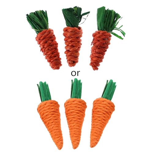 Guaber 3pcs Langlebige Haustierzähne Mahlen Kau Bissspielzeug Für Chinchillas Kaninchen Karottenform Rattan Kauspielzeug Für Kleine Meerschweinchenspielzeug Guaber 3pcs Langlebige Haustierzähne Mahlen Kau Bissspielzeug Für Chinchillas Kaninchen Karottenform Rattan Kauspielzeug Für Kleine Meerschweinchenspielzeug von Guaber