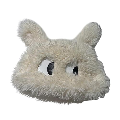 Welpenmütze, Wintermütze, Kopfbedeckung für draußen, pelzig, elegant aussehend, einfarbig, große pelzige Ohren, Wintermütze für Babys von Guaber