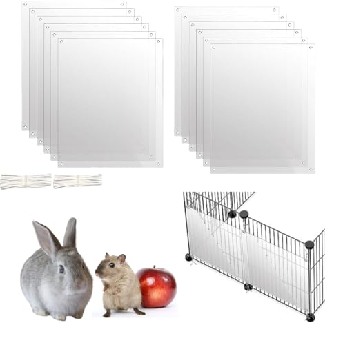 Guangyu 12 Stück Transparente Kunststoff-Urinabwehrplatten 26 x 21cm mit 100 Band, Seitenfutter –Verhindert Urinleckagen für Kaninchen, Meerschweinchen, Hamster, Chinchillas und andere Kleintiere Guangyu 12 Stück Transparente Kunststoff-Urinabwehrplatten 26 x 21cm mit 100 Band, Seitenfutter –Verhindert Urinleckagen für Kaninchen, Meerschweinchen, Hamster, Chinchillas und andere Kleintiere von Guangyu