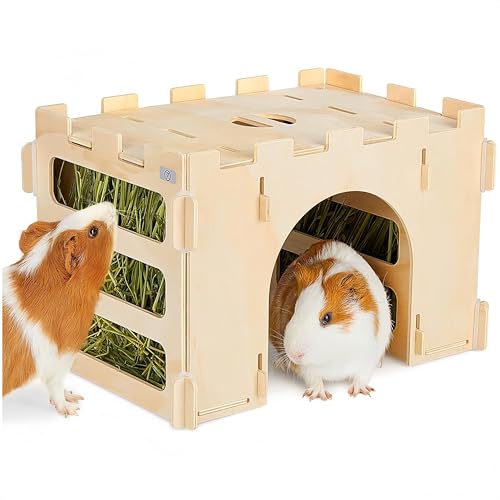 Heuraufe aus Holz Heuraufe Kaninchen Heu Futterspender für Käfig Futterstation für Hasen Meerschweinchen Chinchilla,31 x 21 x 21 cm Heuraufe aus Holz Heuraufe Kaninchen Heu Futterspender für Käfig Futterstation für Hasen Meerschweinchen Chinchilla,31 x 21 x 21 cm von Guangyu