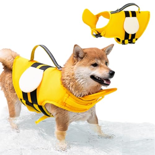Schwimmweste für Hunde, Hundeschwimmweste Einstellbare, Schwimmweste Hund mit Griff, Haustier Rettungsweste, Hundeweste Schwimmhilfe für Schwimmhilf, Reflektierend Schwimmweste für Hunde, Hundeschwimmweste Einstellbare, Schwimmweste Hund mit Griff, Haustier Rettungsweste, Hundeweste Schwimmhilfe für Schwimmhilf, Reflektierend von Guangyu