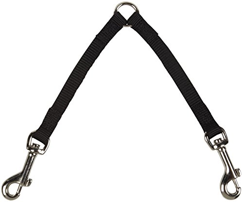 Guardian Gear Nylon 2-Wege-Kupplung für kleine Hunde mit vernickeltem Drehclip, 10,2 cm, Schwarz von Guardian Gear