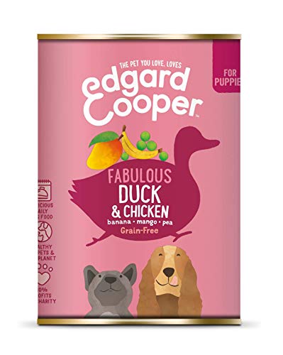 Edgard & Cooper Ente und Huhn mit Banane, Mango und Erbse für Welpen Edgard & Cooper Ente und Huhn mit Banane, Mango und Erbse für Welpen von Gudz