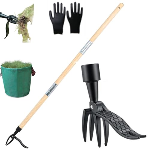 Guegalls Detachable Stand up Weed Puller, 2025 Weed Puller Root Remover with Long Handle, 45in 4 Claws Stand-Up Manual Weeder Tool with Metal Weeding, Aluminium Handle Grabber for Garden (45in) von Guegalls