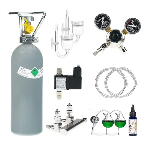 Guemmer products CO2 Anlage Aquarium Komplett-Set Ultimate Duo mit 2kg Mehrwegflasche für 2 Aquarien, gefüllt, NEU - Verschiedene Varianten beachten von Guemmer products