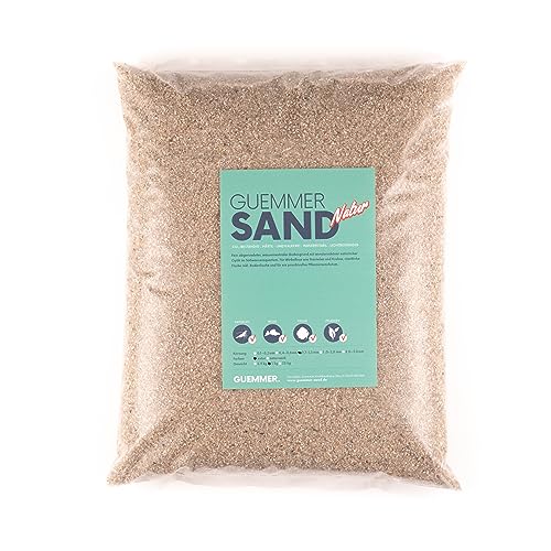 Guemmer Sand 5kg - Aquarienkies, Aquariensand - Verschiedene Körnungen und Farben - Made in Germany - (0,7-1,2 mm, Natur) von Guemmer