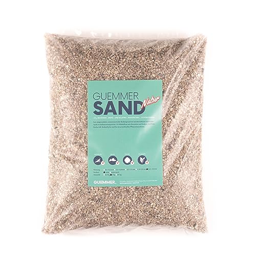 Guemmer Sand 5kg - Aquarienkies, Aquariensand - Verschiedene Körnungen und Farben - Made in Germany - (2-3 mm, Natur) von Guemmer