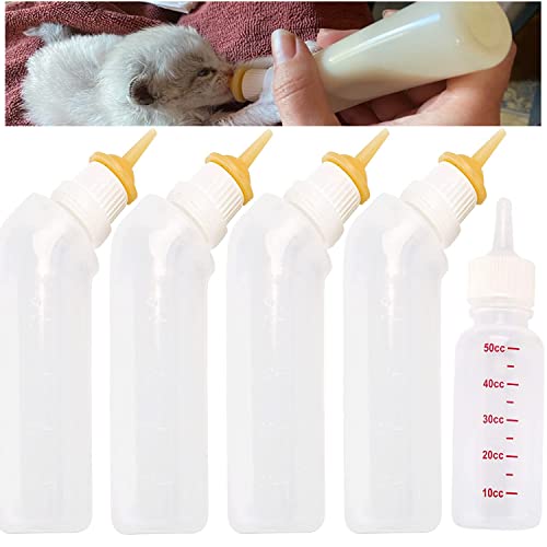 Gufastoe 5Pcs Haustier Fütterung Original Silikon Nippel mit Flasche für Welpen Hund Katze oder andere Haustiere (Modell 5) von Gufastoe