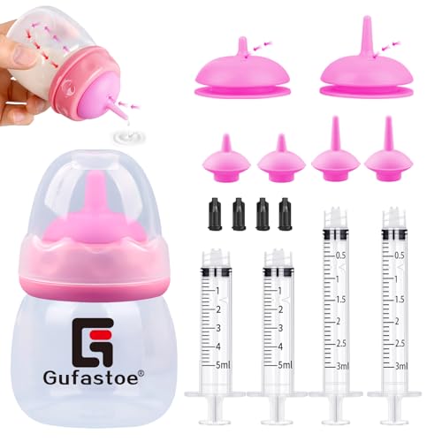 Gufastoe Aufzuchtflasche Haustier, Kätzchen Welpen Flaschen für Still Kit, mit Fütterungsnippel und Spritzen für alle Rassen von Welpen Kätzchen und andere Tiere,15 Stück Rosa Gufastoe Aufzuchtflasche Haustier, Kätzchen Welpen Flaschen für Still Kit, mit Fütterungsnippel und Spritzen für alle Rassen von Welpen Kätzchen und andere Tiere,15 Stück Rosa von Gufastoe