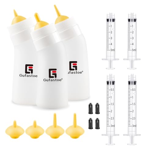 Gufastoe Haustier Aufzuchtflasche, Kätzchen Welpen-Fütterungsflaschen Welpen Flaschen für Still Kit, mit Fütterungsnippel und Spritzen für Welpen Hund Katze oder andere Haustiere,15 Stück Gelb Gufastoe Haustier Aufzuchtflasche, Kätzchen Welpen-Fütterungsflaschen Welpen Flaschen für Still Kit, mit Fütterungsnippel und Spritzen für Welpen Hund Katze oder andere Haustiere,15 Stück Gelb von Gufastoe
