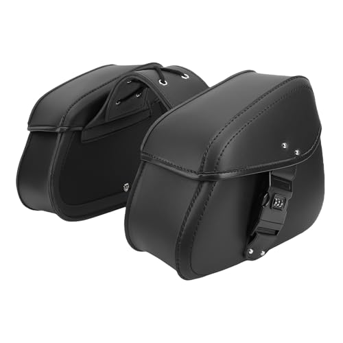 Gugxiom Motorrad -Satteltaschen, 16 -liegende Sattelbeutel mit Großer Kapazität Motorrad, Pu Leder -Motorrad -Gepäckbeutel für V -Sternschatten, Motorradzubehör von Gugxiom