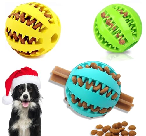 Futterball für Hunde|3 Stück Hundeball für Kleine Große Hunde,Hundespielzeug Intelligenz Ball|Hundeball für Kleine Mittelgroße Große Hunde|Welpenspielzeug|Zahnpflege Hunde Spielsachen (mittelgroß 6cm) Futterball für Hunde|3 Stück Hundeball für Kleine Große Hunde,Hundespielzeug Intelligenz Ball|Hundeball für Kleine Mittelgroße Große Hunde|Welpenspielzeug|Zahnpflege Hunde Spielsachen (mittelgroß 6cm) von Guidre