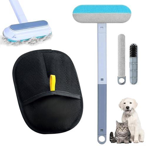 3 in 1 Multifunktion Tierhaarentferner, Tierhaarentferner Multifunktion Langen Griff, Fellmagnet Handschuh, Pfotenstern Bürste Für Hunde & Katzen für Hunde & Katzen, Pet Hair Remover Glove, antistatis von Guidre