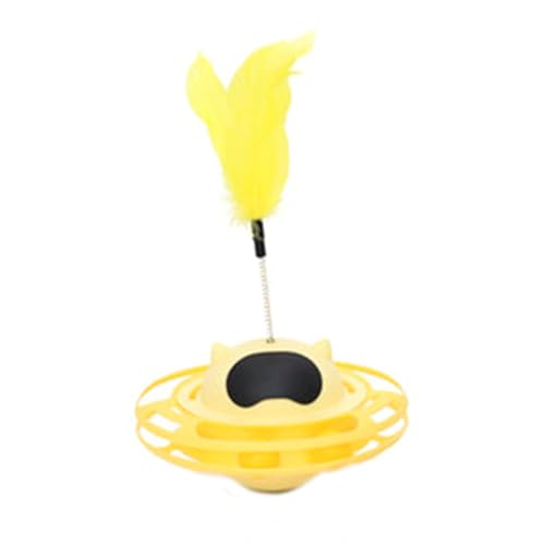 Guihydur Interaktives Katzenspielzeug, Robust, Vertreibt Langeweile, Trackballs, 360-Grad-Drehung, Kätzchen-Drehteller, Spielzeug für Heimtierbedarf, Einfach zu Bedienen, Ca. 17 X 10 cm Guihydur Interaktives Katzenspielzeug, Robust, Vertreibt Langeweile, Trackballs, 360-Grad-Drehung, Kätzchen-Drehteller, Spielzeug für Heimtierbedarf, Einfach zu Bedienen, Ca. 17 X 10 cm von Guihydur