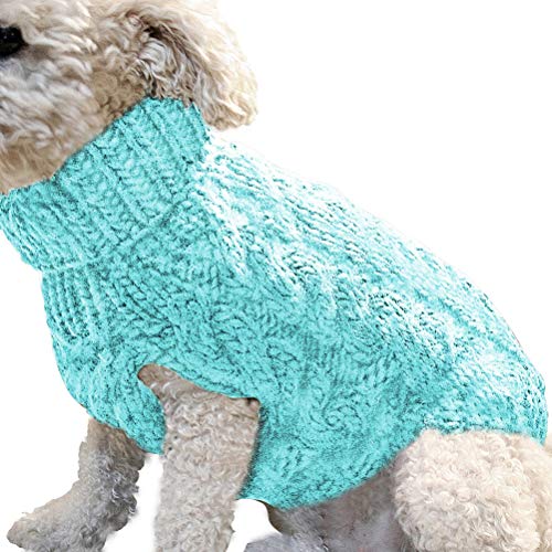 Guillala Hundepullover 1 Packung Weiche Verdickung Warme gestrickte Häkelmantelkleidung für Mädchen Jungen Hund Welpen Katze von Guillala
