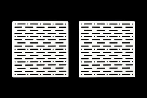 GuineaLoft™ T8E (2er-Pack) Weiße Acrylplatten – 30 x 30 cm, 4 mm dick, robust und biegesteif, mit Präzisionsschnitt -Aussparungen und abgerundeten Ecken – Exklusiv von Guinea Loft von GuineaLoft