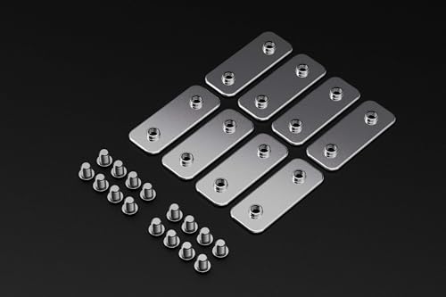 GuineaLoft™ F2-Klemmensatz – Flacher 2-Loch-Klemmensatz mit 8 Klemmen und 16 Schrauben – Guinea Loft Exklusiv von GuineaLoft