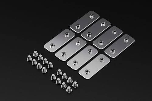 GuineaLoft™ F2-Klemmensatz – Flacher 2-Loch-Klemmensatz mit 8 Klemmen und 16 Schrauben – Guinea Loft Exklusiv von GuineaLoft