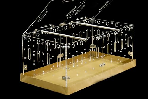 GuineaLoft ™ Acrylkäfig (Modell-C) - Starterkäfig mit Deckel für Meerschweinchen, Chinchillas, Frettchen, Igel & mehr, DIY ausziehbar & stapelbar, Einwegboden - Meerschweinchenboden Exklusiv von GuineaLoft