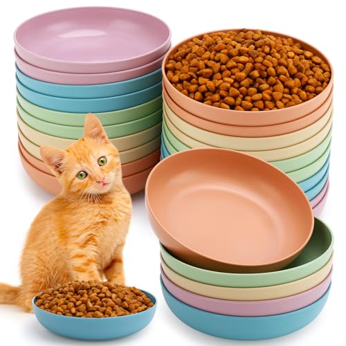 Guiqulai 20-teiliges flaches Katzennapf-Set, 14 cm, Kunststoff-Katzenfutterteller für Nassfutter, kurzbeinige Kätzchen Guiqulai 20-teiliges flaches Katzennapf-Set, 14 cm, Kunststoff-Katzenfutterteller für Nassfutter, kurzbeinige Kätzchen von Guiqulai