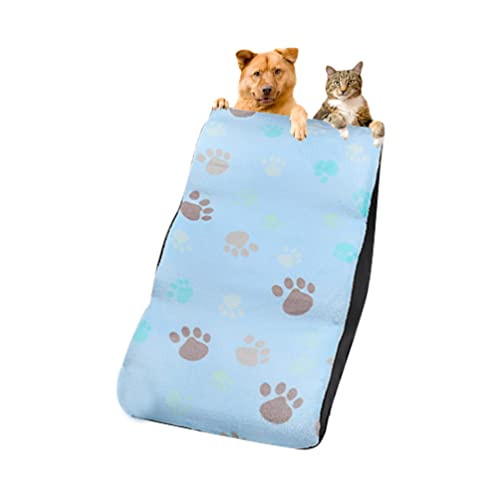 Guiran Haustiertreppe Hundeleiter für Bett Sofa 3 Stufen Hundetreppe mit abnehmbarem waschbarem Bezug rutschfest Hunderampe Hundeklettern Leiter Steigung Schwamm Stufen Katze Haustier Treppe Wellen von Guiran