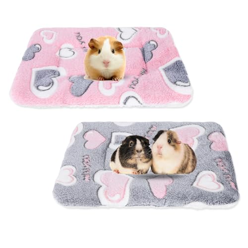 Gukasxi 2 Stück Plüschbett für Kleine Tiere, Kleintierbett Kleintier Plüschbett Winter Warm Flauschige Bettmatte für Meerschweinchen, Hamster, Kätzchen Gukasxi 2 Stück Plüschbett für Kleine Tiere, Kleintierbett Kleintier Plüschbett Winter Warm Flauschige Bettmatte für Meerschweinchen, Hamster, Kätzchen von Gukasxi